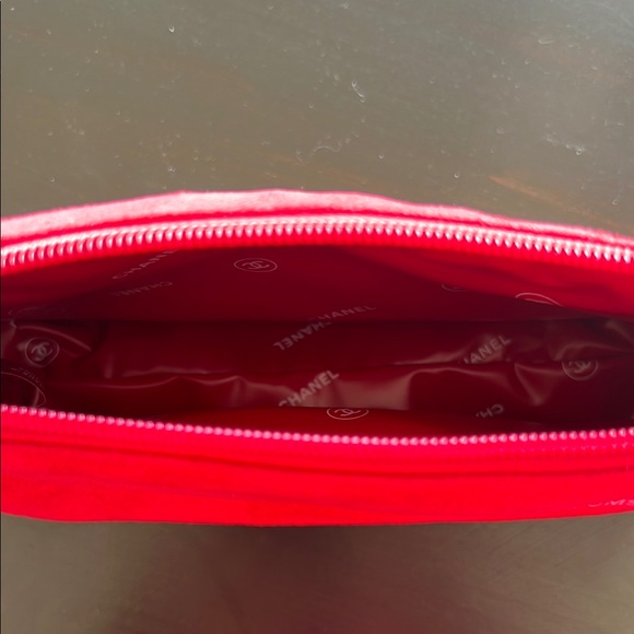 Chanel Red Cosmetic Case Sleek Design